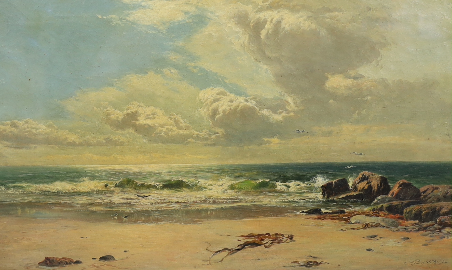 Sidney Richard Percy (British, 1821-1886), 'No 2. A Bit of The Atlantic', oil on canvas, 40 x 65cm